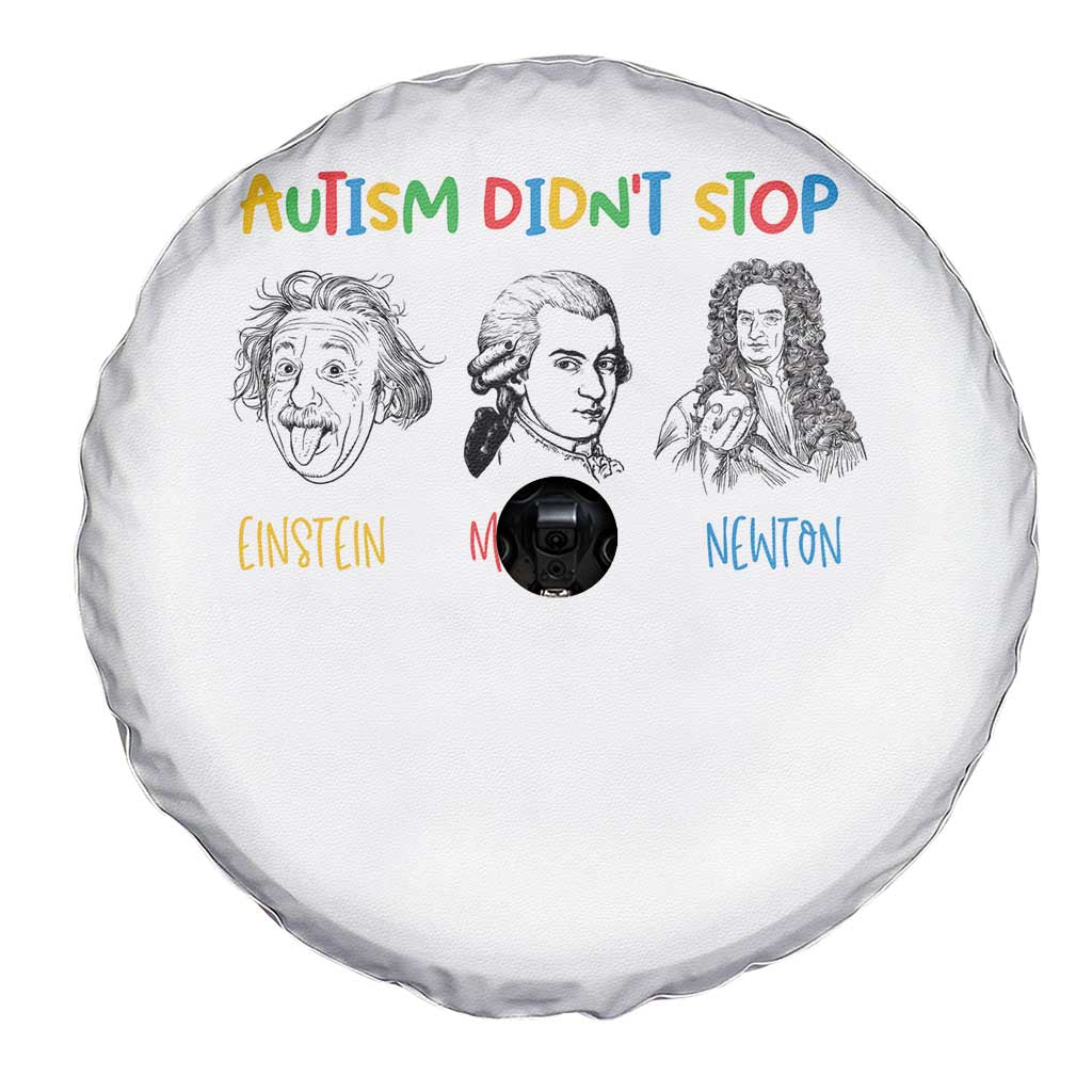 Autism Didn't Stop Einstein Mozart Newton Spare Tire Cover Autism Awareness TS11 Print Your Wear