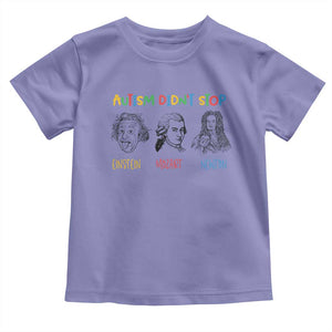 Autism Didn't Stop Einstein Mozart Newton Toddler T Shirt Autism Awareness TS11 Violet Print Your Wear