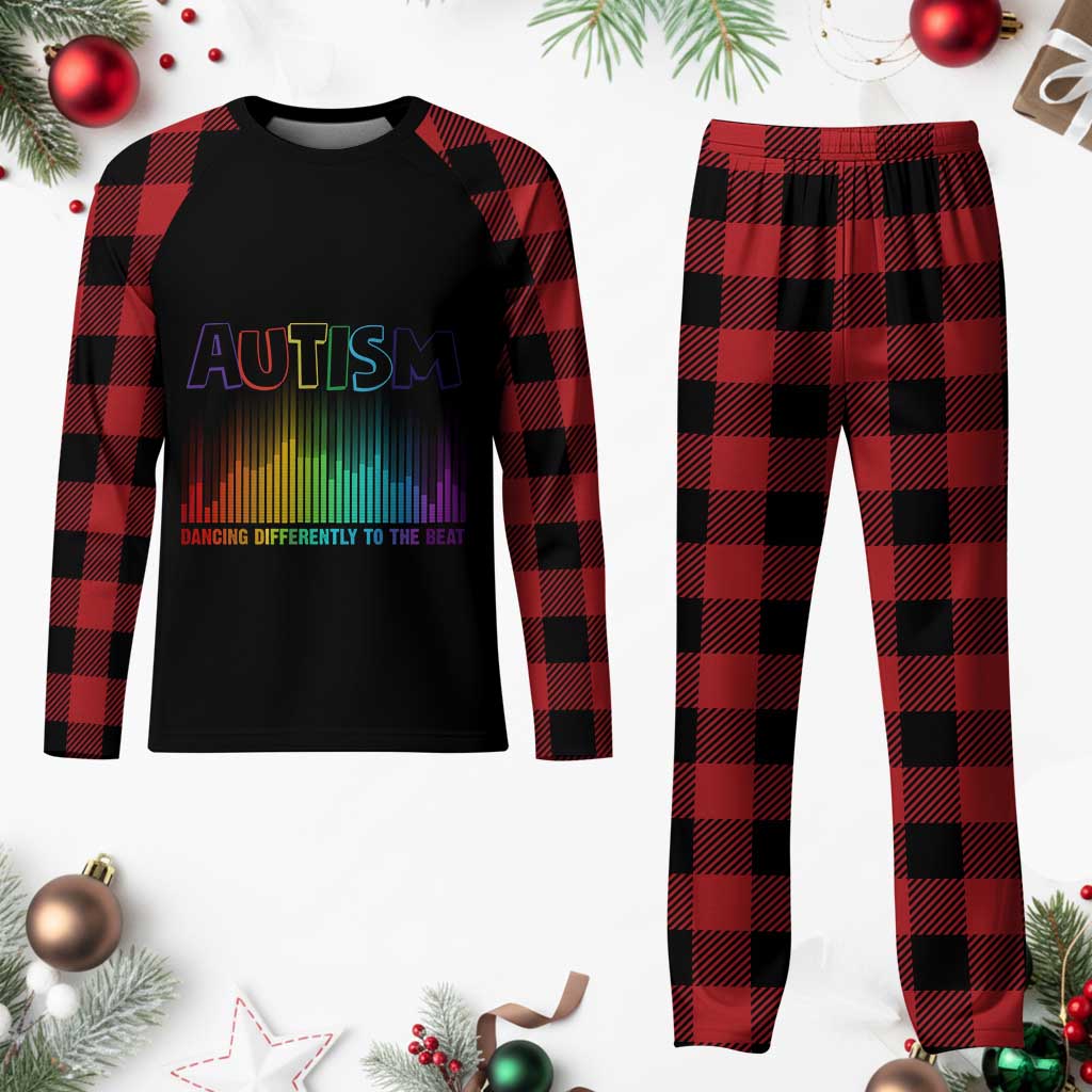 Autism Awareness Plaid Pajama Set Autism Dancing Differently To The Beat TS11 Buffalo Plaid Print Your Wear
