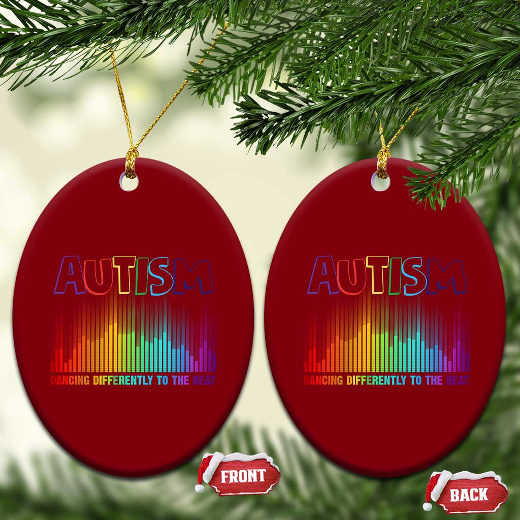 Autism Awareness Ceramic Ornament Autism Dancing Differently To The Beat TS11 Print Your Wear