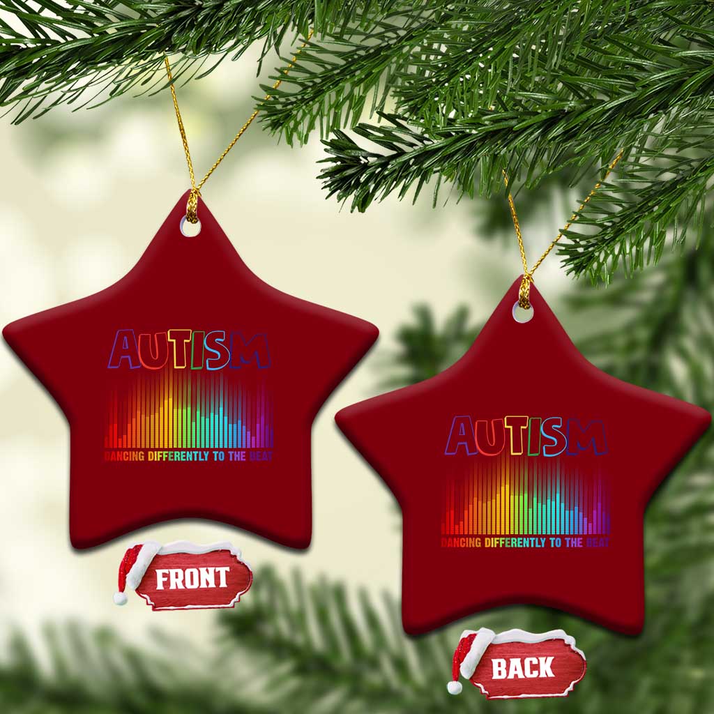 Autism Awareness Ceramic Ornament Autism Dancing Differently To The Beat TS11 Print Your Wear