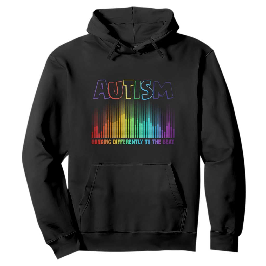 Autism Awareness Hoodie Autism Dancing Differently To The Beat TS11 Black Print Your Wear