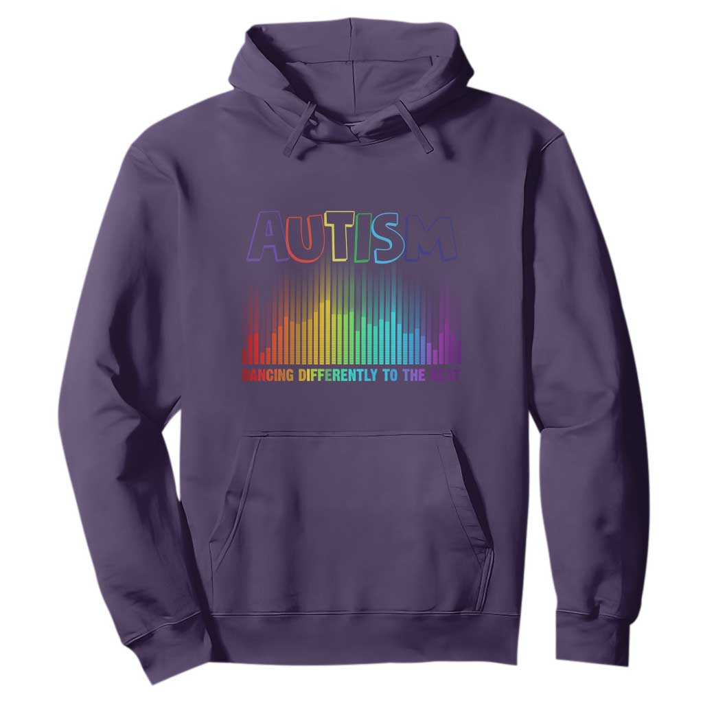 Autism Awareness Hoodie Autism Dancing Differently To The Beat TS11 Purple Print Your Wear