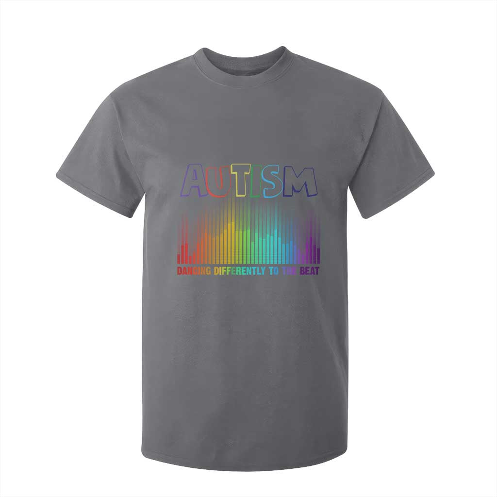 Autism Awareness T Shirt For Kid Autism Dancing Differently To The Beat TS11 Charcoal Print Your Wear