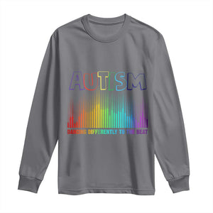 Autism Awareness Long Sleeve Shirt Autism Dancing Differently To The Beat TS11 Charcoal Print Your Wear