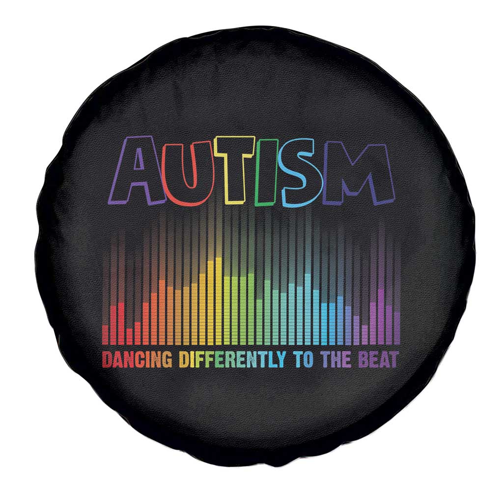 Autism Awareness Spare Tire Cover Autism Dancing Differently To The Beat TS11 Print Your Wear