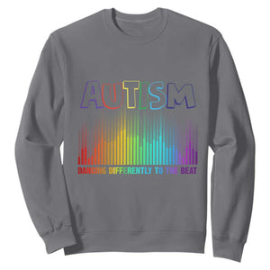 Autism Awareness Sweatshirt Autism Dancing Differently To The Beat TS11 Charcoal Print Your Wear