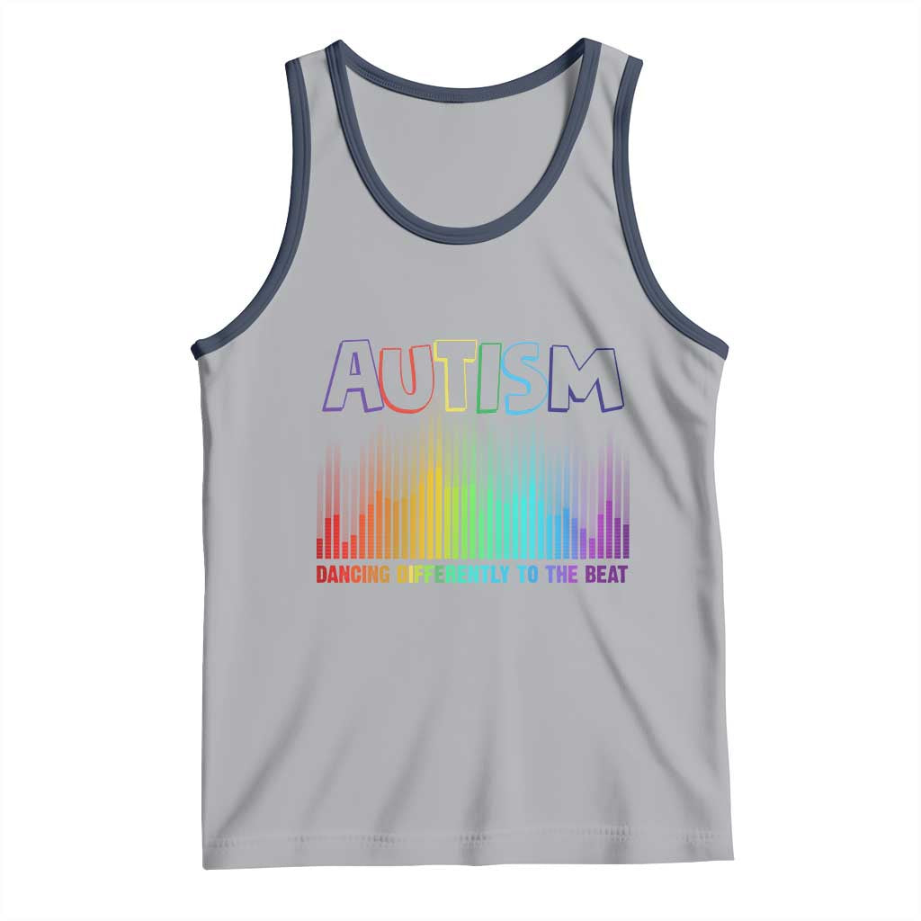 Autism Awareness Tank Top Autism Dancing Differently To The Beat TS11 Athletic Heather Navy Print Your Wear