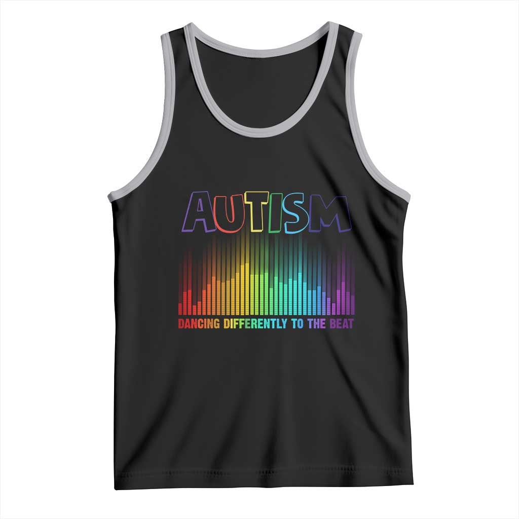 Autism Awareness Tank Top Autism Dancing Differently To The Beat TS11 Black Athletic Heather Print Your Wear