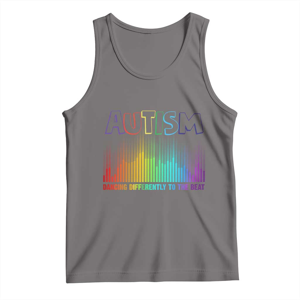 Autism Awareness Tank Top Autism Dancing Differently To The Beat TS11 Deep Heather Print Your Wear