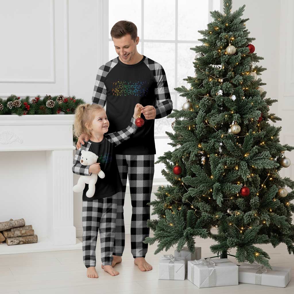 Celebrate Neurodiversity Plaid Pajama Set Autism Awareness ASD ADHD Mental Health TS11 White Plaid Print Your Wear