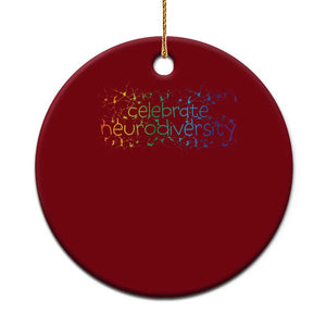 Celebrate Neurodiversity Ceramic Ornament Autism Awareness ASD ADHD Mental Health TS11 1pc Red Print Your Wear
