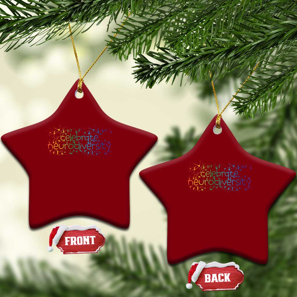 Celebrate Neurodiversity Ceramic Ornament Autism Awareness ASD ADHD Mental Health TS11 Print Your Wear