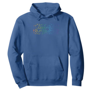 Celebrate Neurodiversity Hoodie Autism Awareness ASD ADHD Mental Health TS11 Royal Blue Print Your Wear