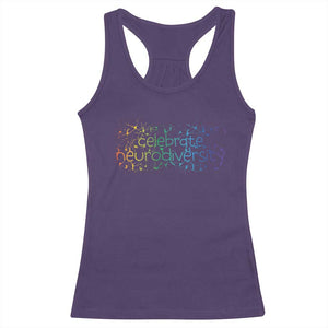 Celebrate Neurodiversity Racerback Tank Top Autism Awareness ASD ADHD Mental Health TS11 Purple Print Your Wear