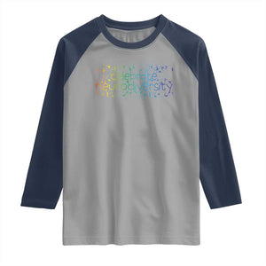Celebrate Neurodiversity Raglan Shirt Autism Awareness ASD ADHD Mental Health TS11 Sport Gray Navy Print Your Wear