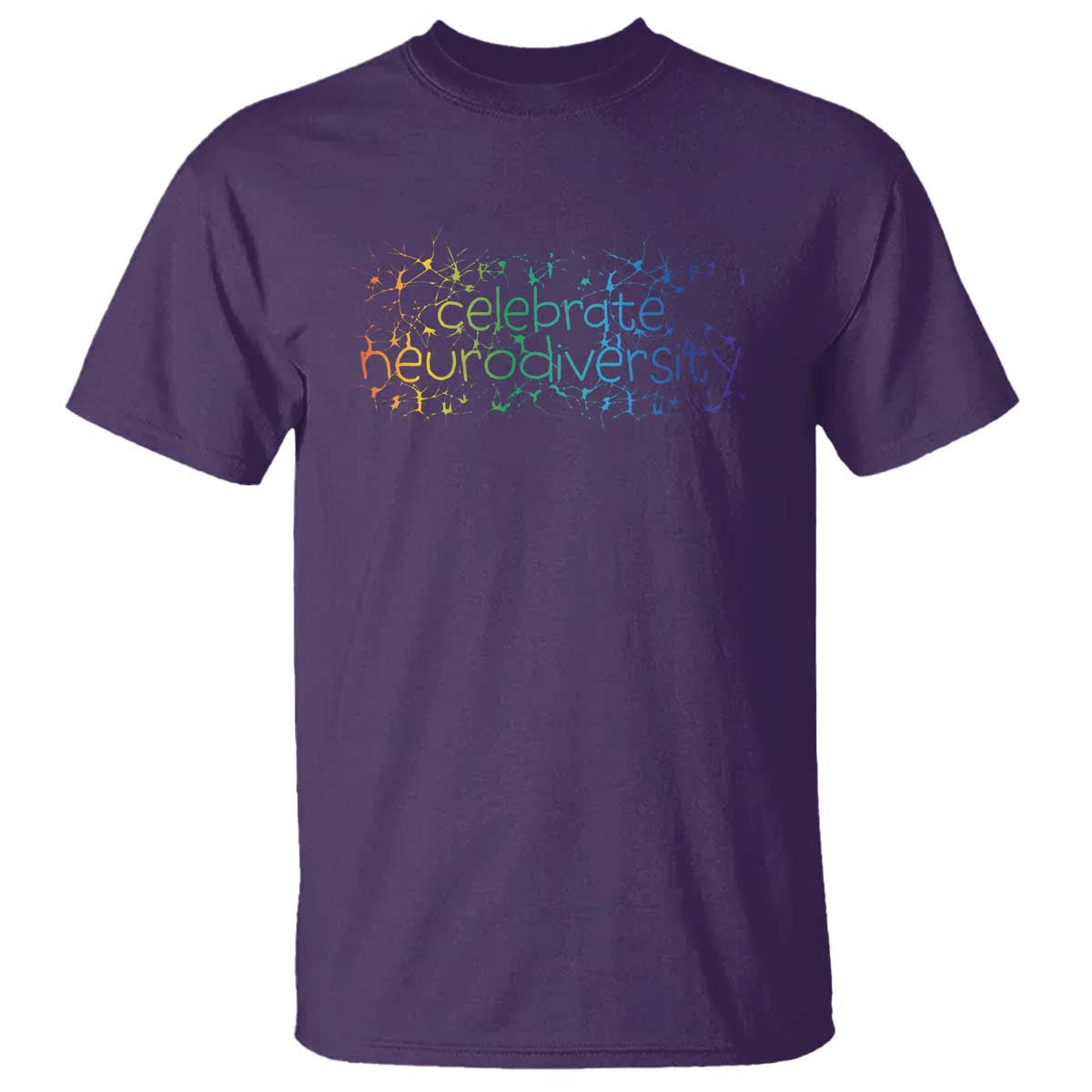 Celebrate Neurodiversity T Shirt Autism Awareness ASD ADHD Mental Health TS11 Purple Print Your Wear