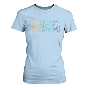 Celebrate Neurodiversity T Shirt For Women Autism Awareness ASD ADHD Mental Health TS11 Light Blue Print Your Wear
