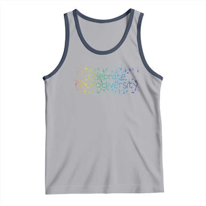Celebrate Neurodiversity Tank Top Autism Awareness ASD ADHD Mental Health TS11 Athletic Heather Navy Print Your Wear