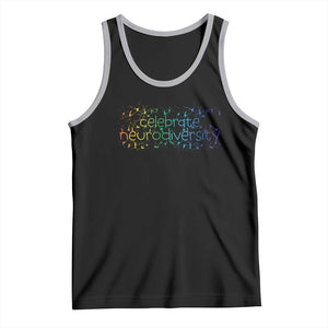 Celebrate Neurodiversity Tank Top Autism Awareness ASD ADHD Mental Health TS11 Black Athletic Heather Print Your Wear