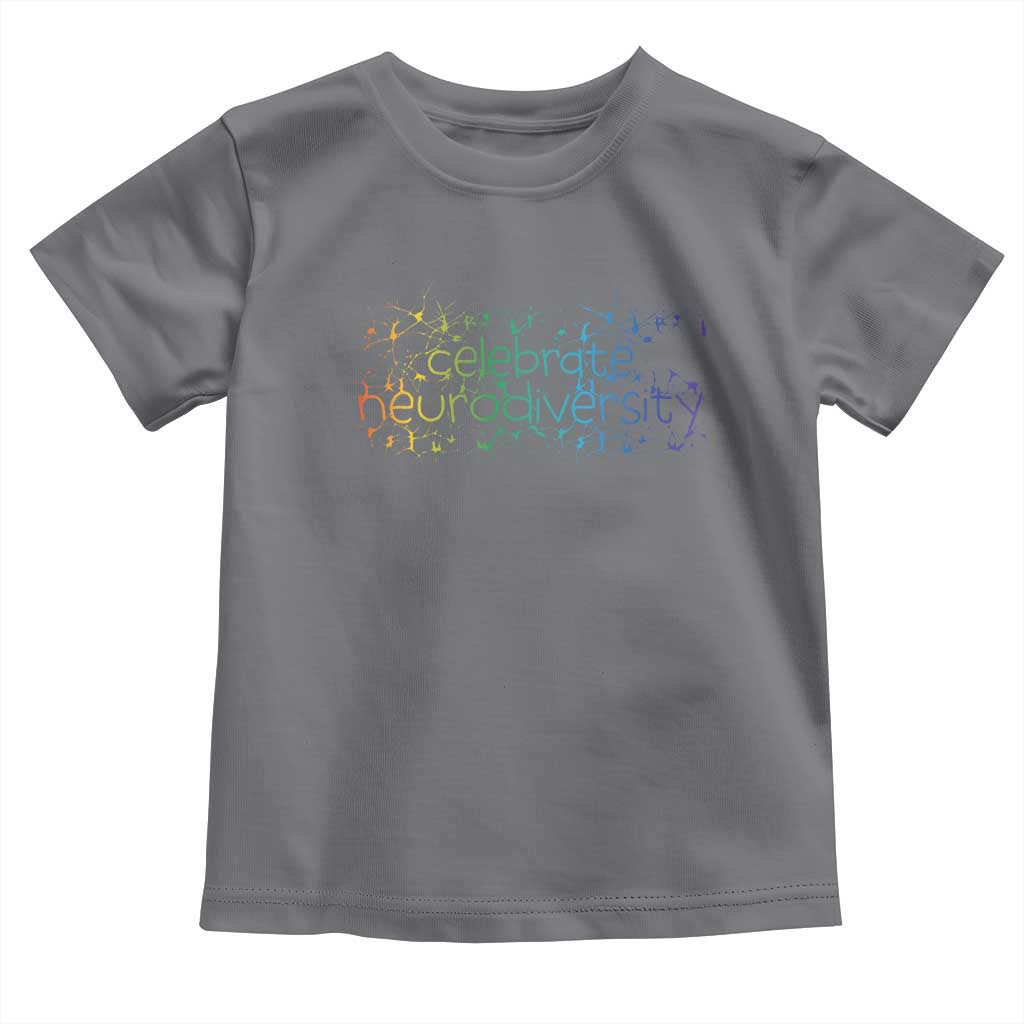 Celebrate Neurodiversity Toddler T Shirt Autism Awareness ASD ADHD Mental Health TS11 Charcoal Print Your Wear