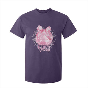 Neurodivergent Neuro Sparkly T Shirt For Kid Autism Spectrum ADHD Pink Bow Disco Ball TS11 Purple Print Your Wear