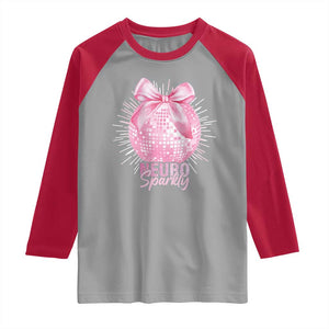 Neurodivergent Neuro Sparkly Raglan Shirt Autism Spectrum ADHD Pink Bow Disco Ball TS11 Sport Gray Red Print Your Wear