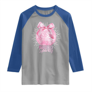 Neurodivergent Neuro Sparkly Raglan Shirt Autism Spectrum ADHD Pink Bow Disco Ball TS11 Sport Gray Royal Print Your Wear
