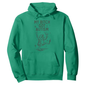 Funny My Bitch Got Autism Meme Hoodie Autistic Frog TS11 Irish Green Print Your Wear