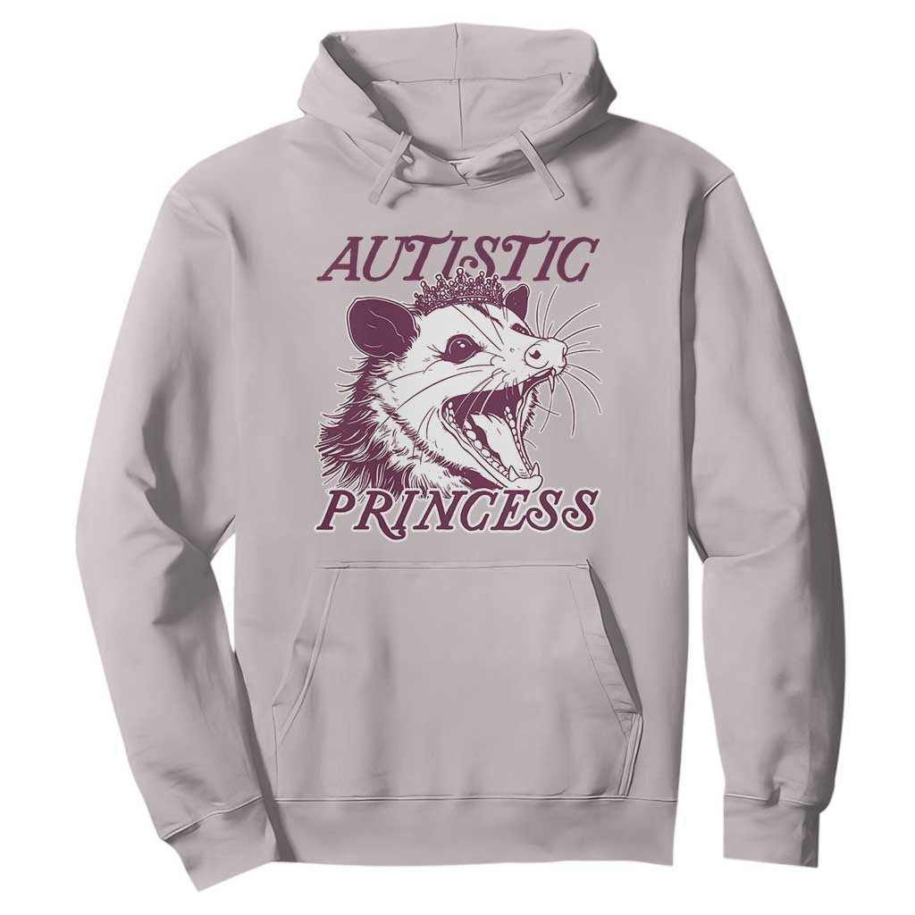 Funny Autistic Princess Hoodie Autism Awareness Opposum TS11 Ice Gray Print Your Wear