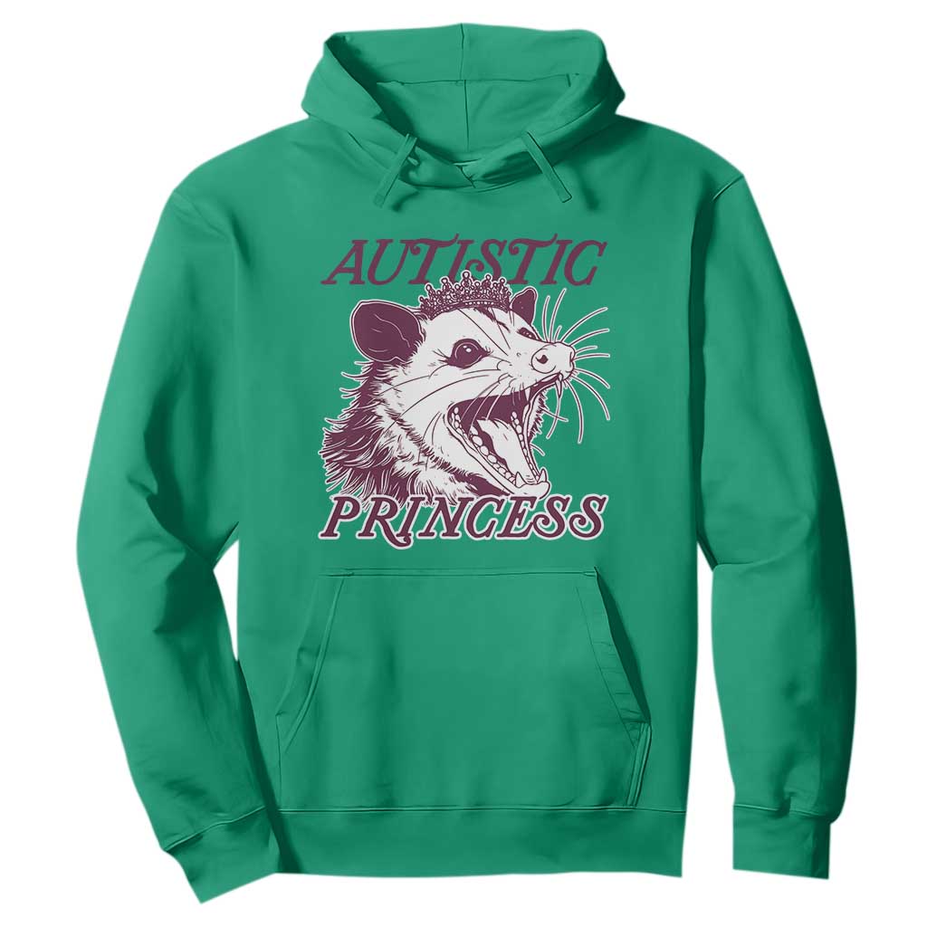 Funny Autistic Princess Hoodie Autism Awareness Opposum TS11 Irish Green Print Your Wear