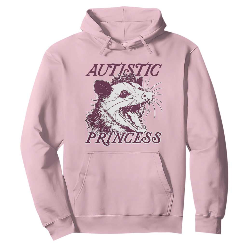 Funny Autistic Princess Hoodie Autism Awareness Opposum TS11 Light Pink Print Your Wear