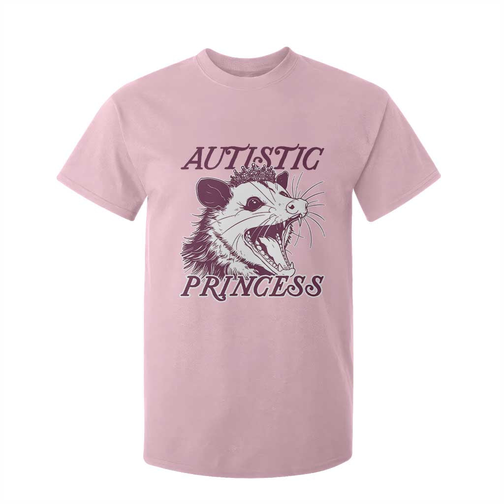 Funny Autistic Princess T Shirt For Kid Autism Awareness Opposum TS11 Light Pink Print Your Wear