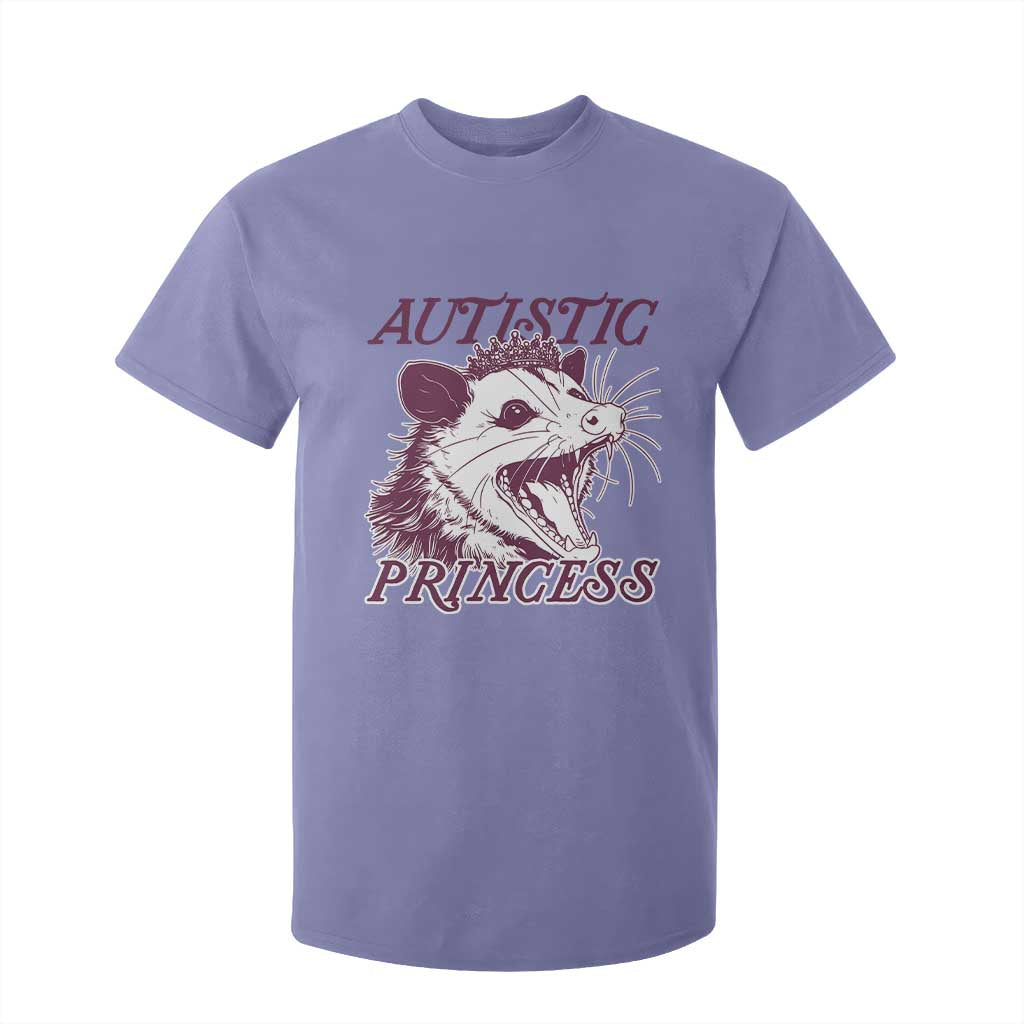 Funny Autistic Princess T Shirt For Kid Autism Awareness Opposum TS11 Violet Print Your Wear