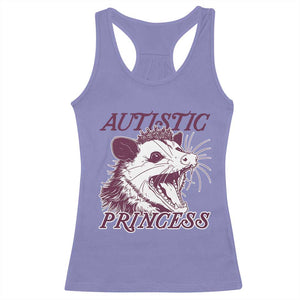 Funny Autistic Princess Racerback Tank Top Autism Awareness Opposum TS11 Violet Print Your Wear