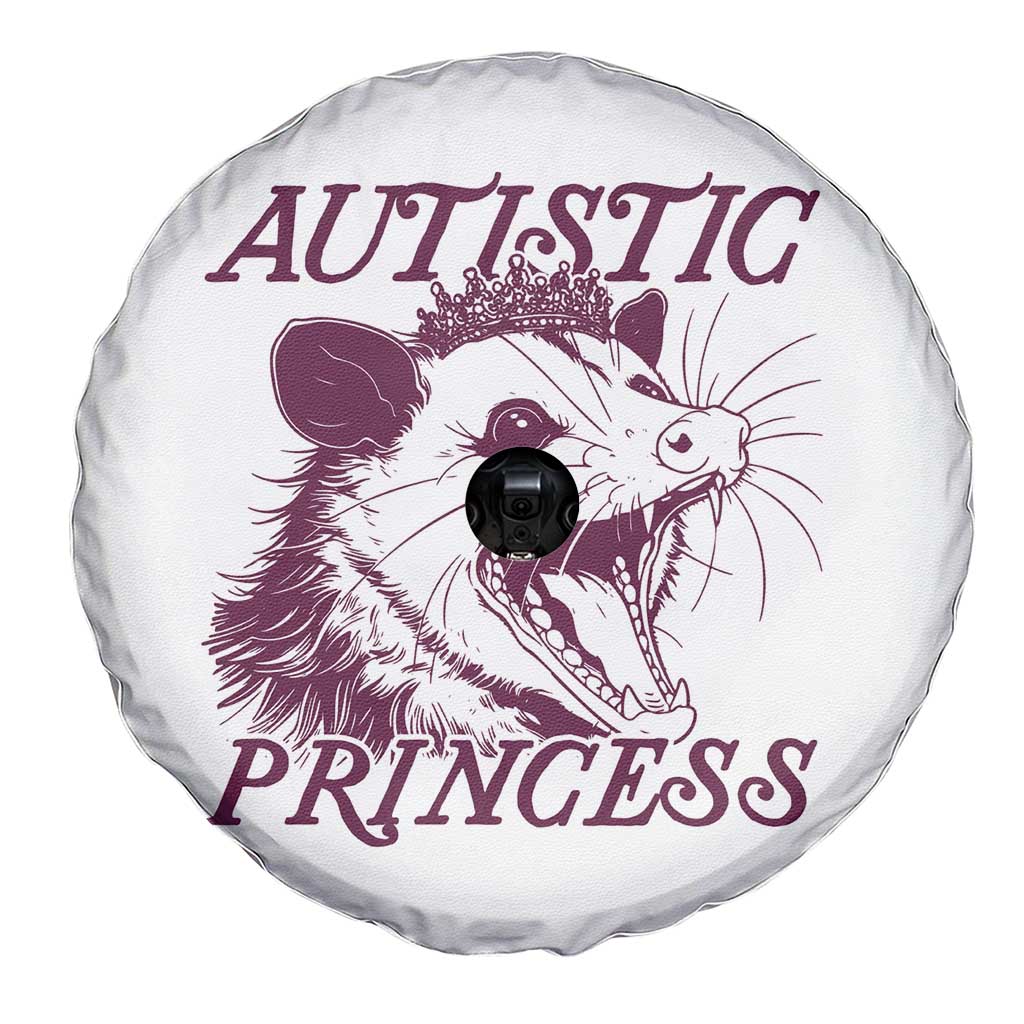 Funny Autistic Princess Spare Tire Cover Autism Awareness Opposum TS11 Print Your Wear
