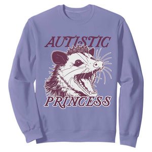 Funny Autistic Princess Sweatshirt Autism Awareness Opposum TS11 Violet Print Your Wear