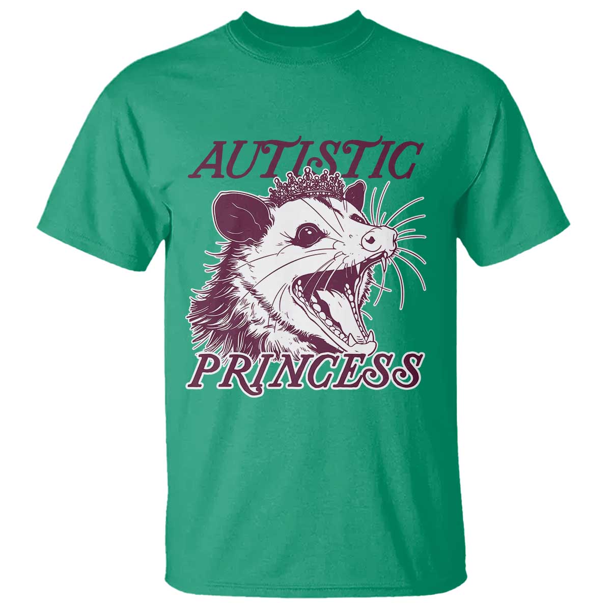 Funny Autistic Princess T Shirt Autism Awareness Opposum TS11 Irish Green Print Your Wear