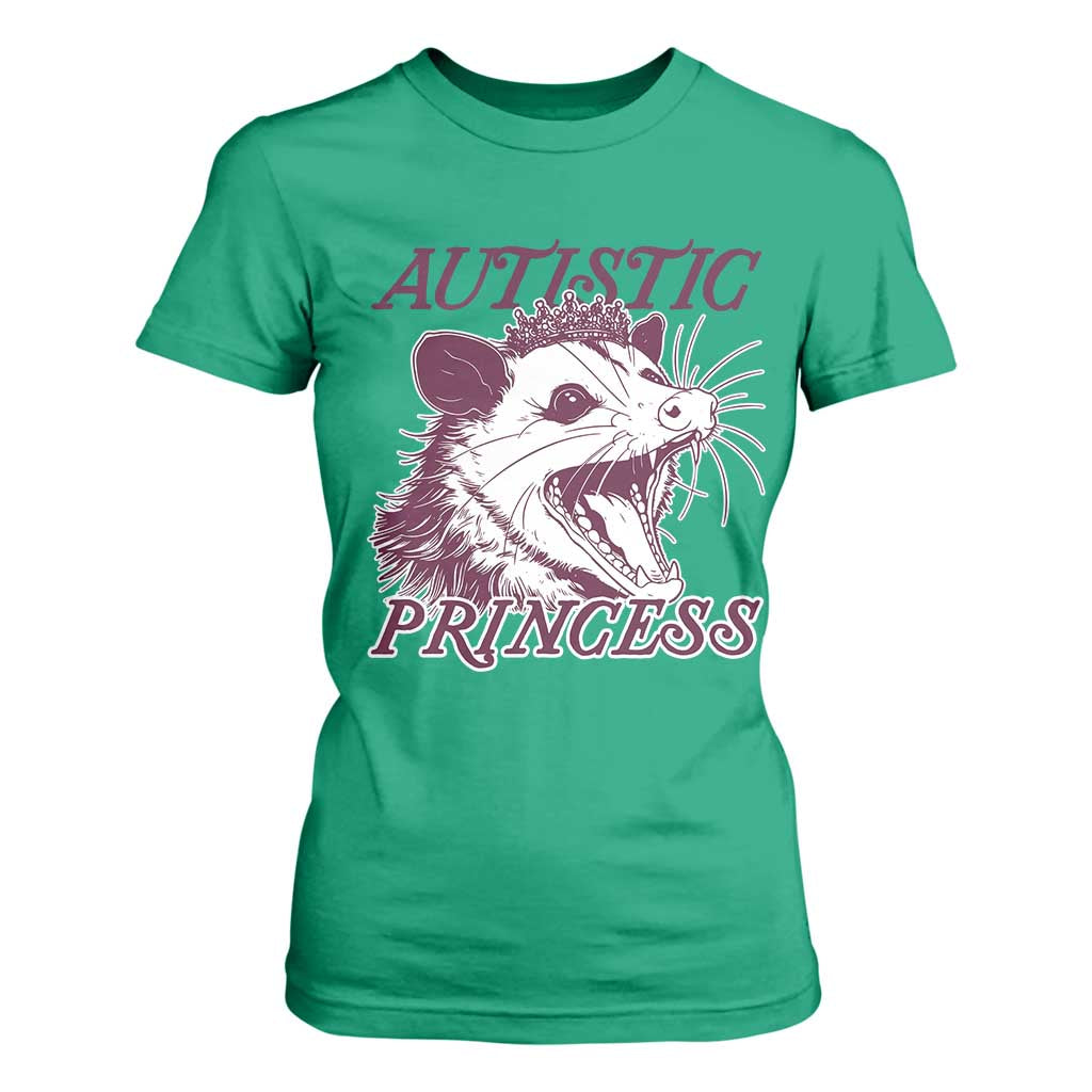 Funny Autistic Princess T Shirt For Women Autism Awareness Opposum TS11 Irish Green Print Your Wear