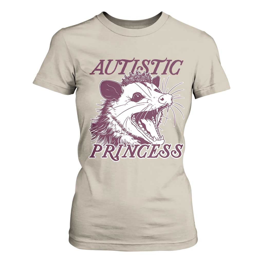 Funny Autistic Princess T Shirt For Women Autism Awareness Opposum TS11 Sand Print Your Wear