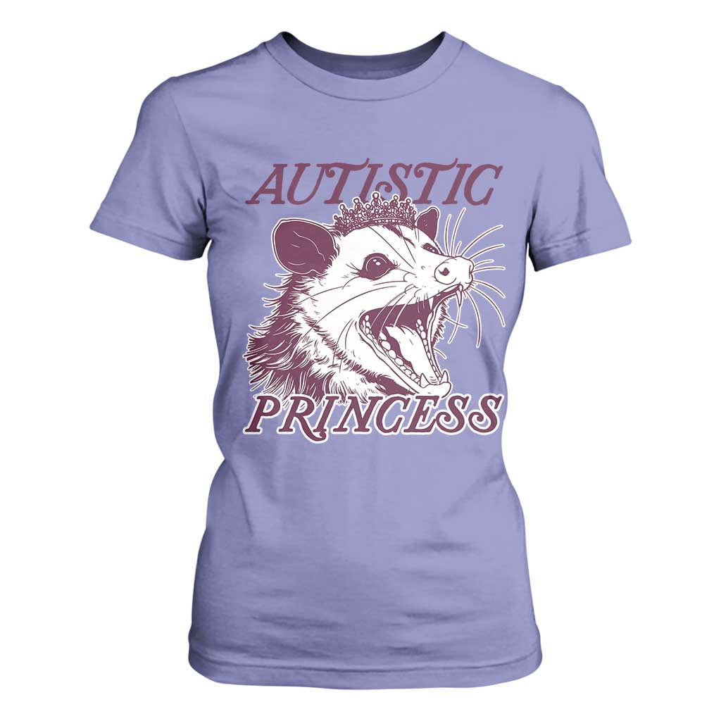 Funny Autistic Princess T Shirt For Women Autism Awareness Opposum TS11 Violet Print Your Wear