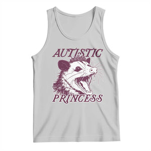 Funny Autistic Princess Tank Top Autism Awareness Opposum TS11 Ash Print Your Wear