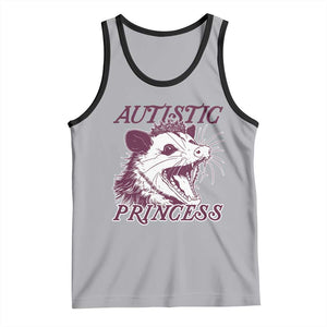 Funny Autistic Princess Tank Top Autism Awareness Opposum TS11 Athletic Heather Black Print Your Wear