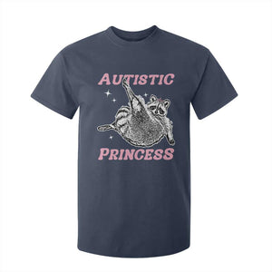 Funny Autistic Princess T Shirt For Kid Autism Awareness Raccoon TS11 Navy Print Your Wear
