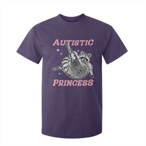 Funny Autistic Princess T Shirt For Kid Autism Awareness Raccoon TS11 Purple Print Your Wear