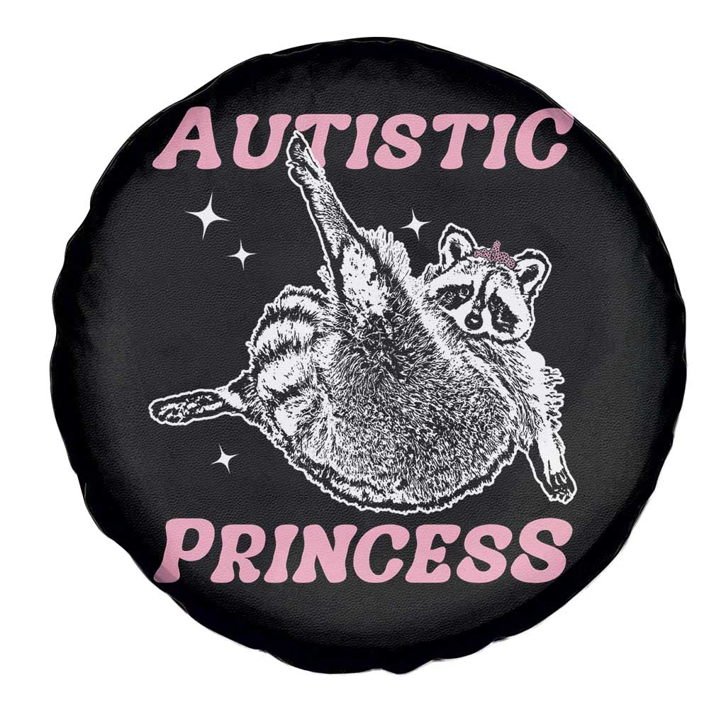 Funny Autistic Princess Spare Tire Cover Autism Awareness Raccoon TS11 Print Your Wear