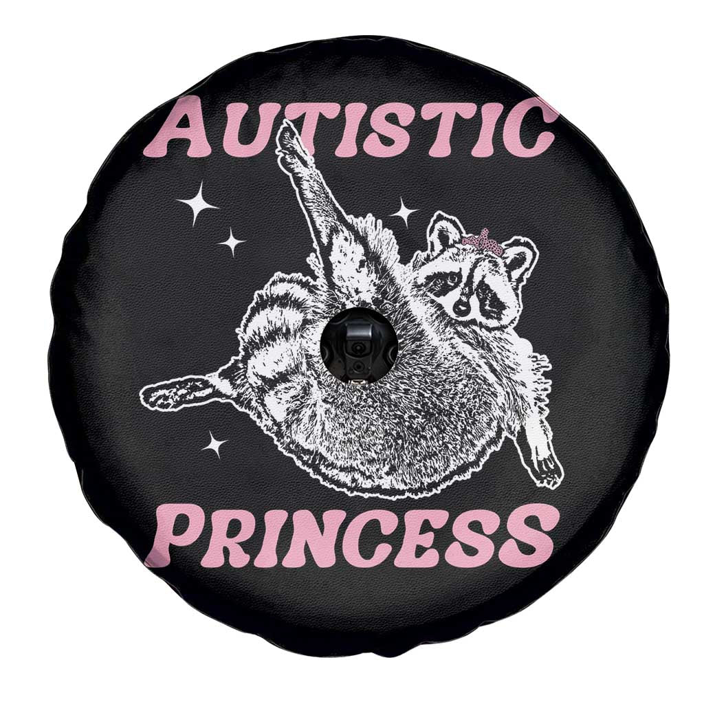 Funny Autistic Princess Spare Tire Cover Autism Awareness Raccoon TS11 Print Your Wear