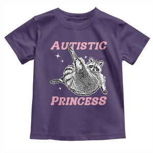 Funny Autistic Princess Toddler T Shirt Autism Awareness Raccoon TS11 Purple Print Your Wear