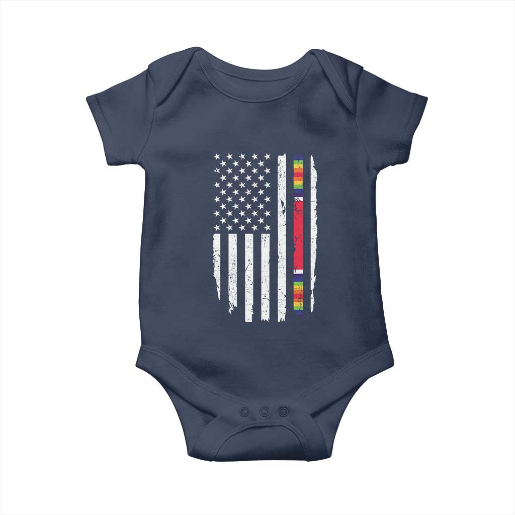 WW2 World War II Vintage American Flag Baby Onesie TS11 Navy Print Your Wear