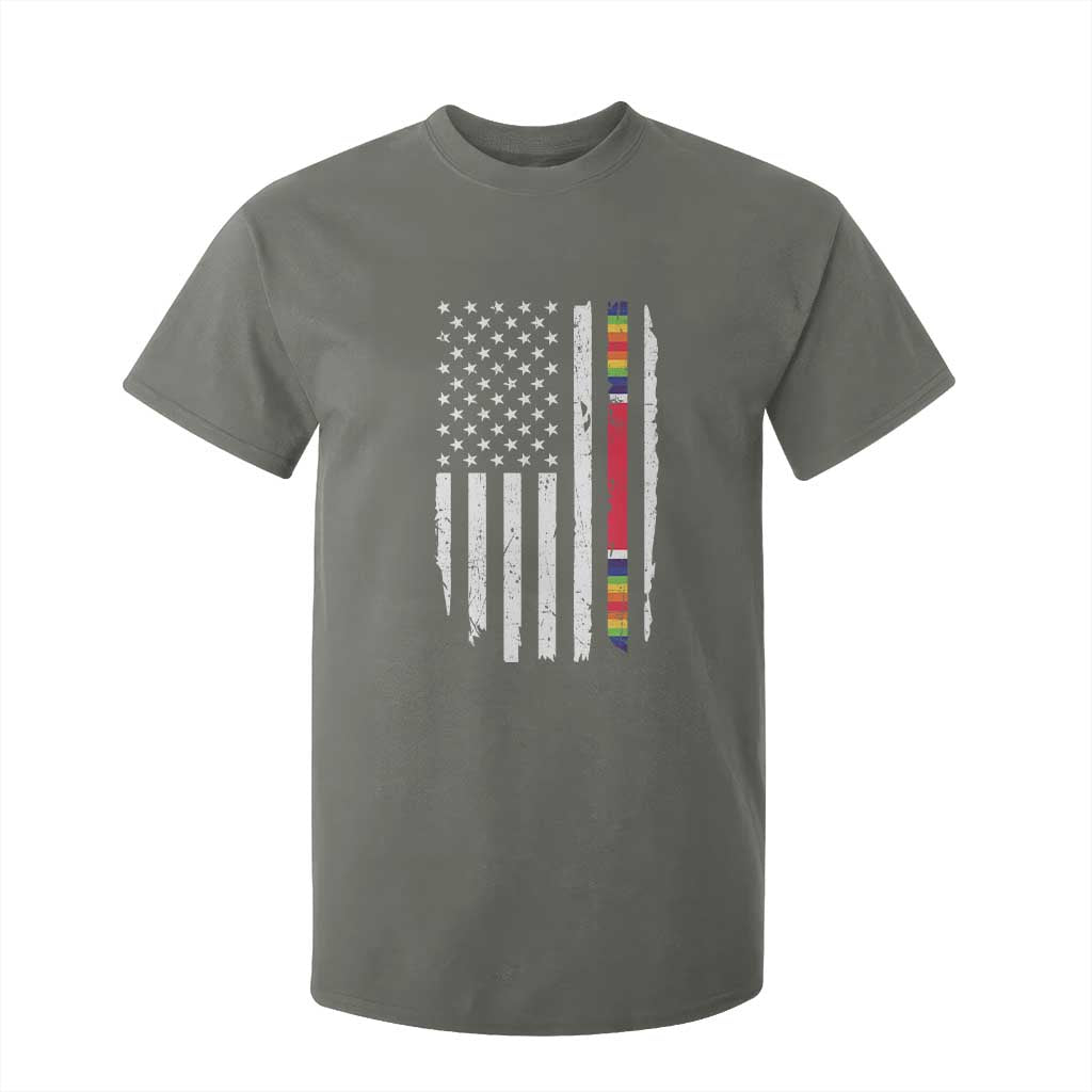 WW2 World War II Vintage American Flag T Shirt For Kid TS11 Military Green Print Your Wear